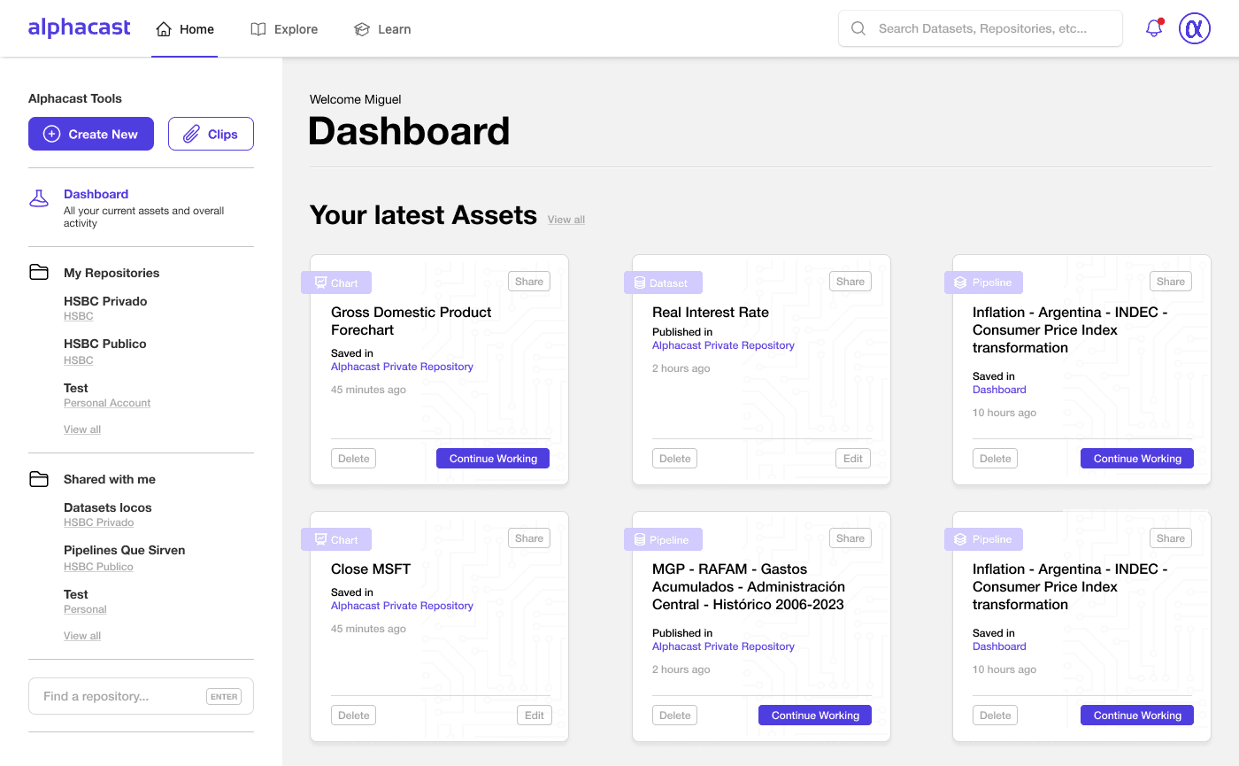 Alphacast Case Study Screenshot